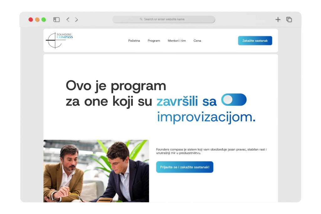 Founders Compass mentorski program za preduzetnike