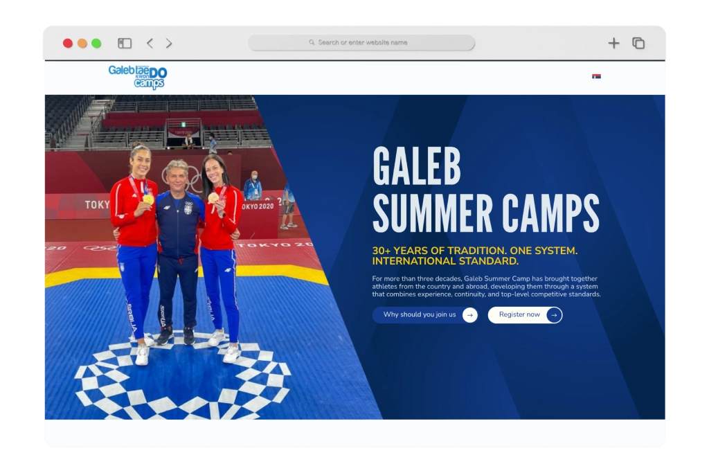 Galeb Camps prodajna stranica